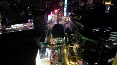 Bukit Bintang, Kuala Lumpur, Malezya - 12 Kasım 2022: Bukit Bintang yakınlarındaki hava manzaralı tek ray