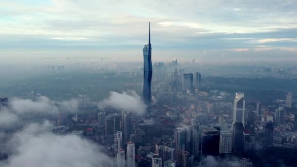 Bukit Bintang Kuala Lumpur Malaysia Nov 2022 Aerial Rotating View — Stock Video