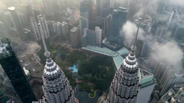 Bukit Bintang Kuala Lumpur Maleisië Nov 2022 Terugtrekken Vanuit Lucht — Stockvideo