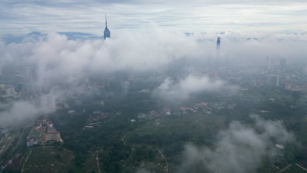 Bukit Bintang Kuala Lumpur Malezja Lis 2022 Drone Zakładający Zastrzelony — Wideo stockowe