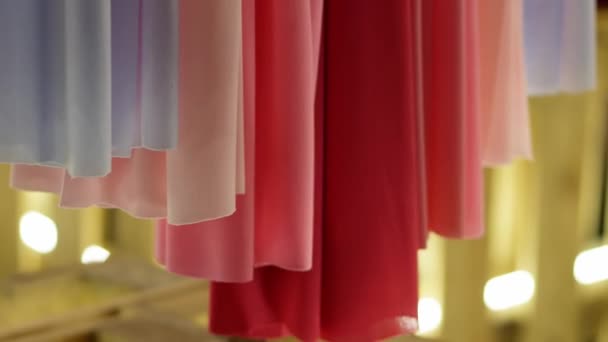 Flickering Light Happen Gentle Fabric Cloth — Stock Video