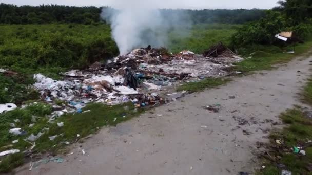 Slow Move Rubbish Garbage Dump Outdoor — Stock Video