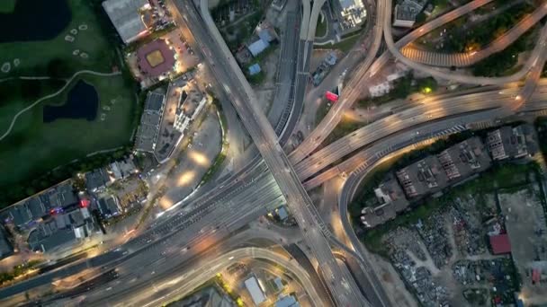 Aerial Top Highway Interchange Jalan Yew Jalan Kampung Pandan Jalan — Stok Video