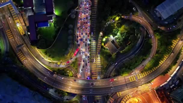 Vista Aerea Auto Ingorgo Mossa Jalan Kampung Pandan Jalan Barat — Video Stock