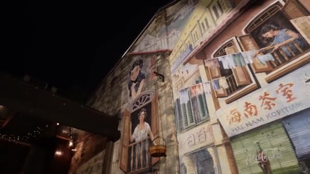 Bukit Bintang Kuala Lumpur Malasia Septiembre 2022 Panorámica Arte Mural — Vídeos de Stock