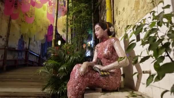 Bukit Bintang Kuala Lumpur Malasia Septiembre 2022 Estatua Mujer China — Vídeo de stock