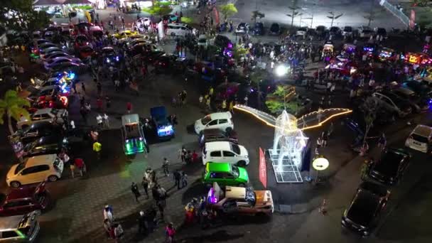Juru Penang Malásia Outubro 2022 Movimento Aéreo Direção Show Carros — Vídeo de Stock
