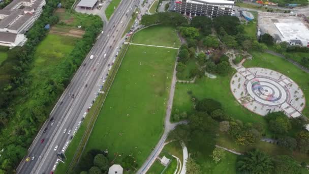 Kepong Kuala Lumpur Malesia Nov 2022 Scenario Verde Rotante Aereo — Video Stock