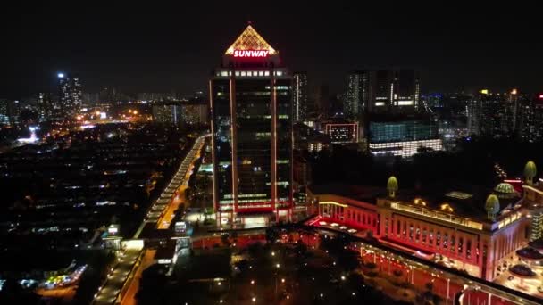 Sunway Selangor Malaysia Nov 2022 Aerial Ascending View Pinnacle Sunway — Stock Video