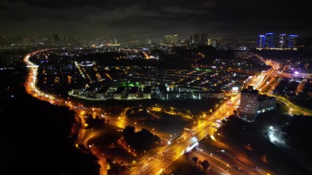 Sunway Selangor Malaisie Nov 2022 Drone Shot Ldp Kesas Highway — Video