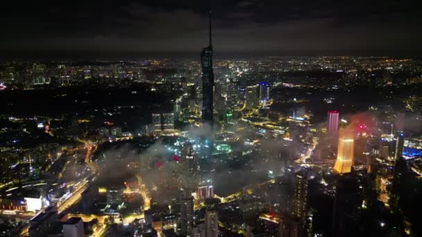 Bukit Bintang Kuala Lumpur Malaysia Nov 2022 Drone Shot Fly — Stock Video
