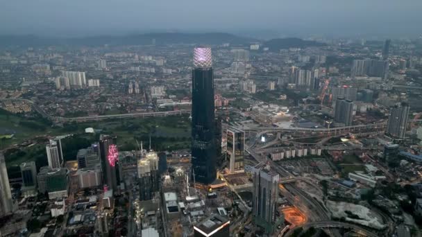 Bukit Bintang Kuala Lumpur Malaysia November 2022 Pandangan Udara Trx — Stok Video