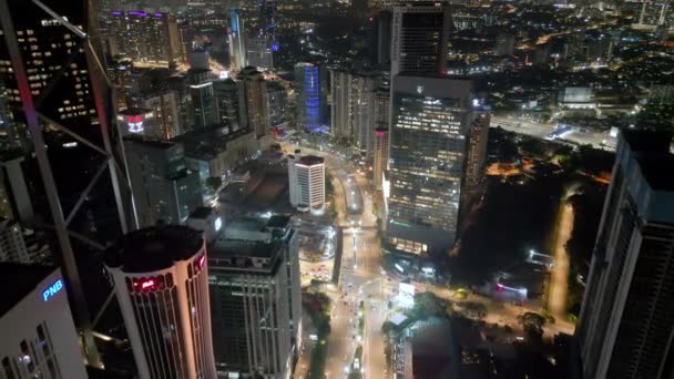 Bukit Bintang Kuala Lumpur Malezya Kasım 2022 Geceleri Jalan Tun — Stok video