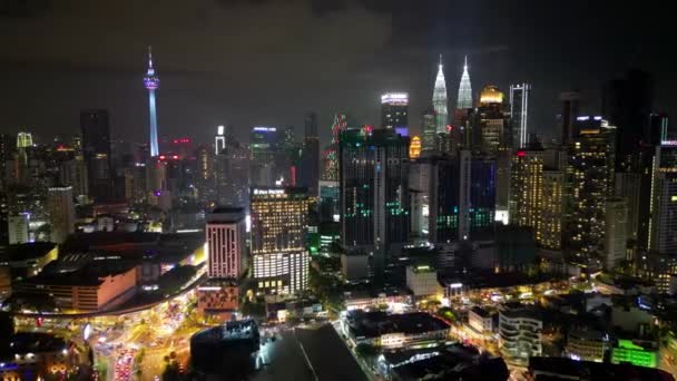 Bukit Bintang Κουάλα Λουμπούρ Μαλαισία Νοέμβριος 2022 Εναέρια Άποψη Νυχτερινή — Αρχείο Βίντεο