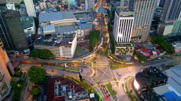 Bukit Bintang Kuala Lumpur Malaysia Dec 2022 Aerial View Monorail — Vídeos de Stock
