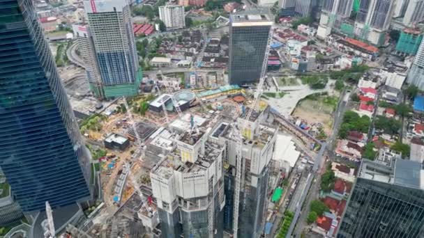 Bukit Bintang Kuala Lumpur Malaysia Dec 2022 Aerial View Trx — Vídeos de Stock