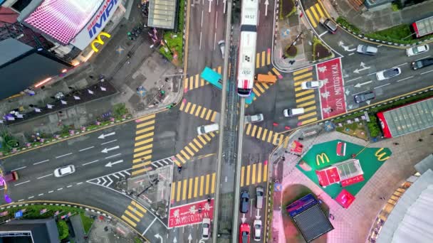 Bukit Bintang Kuala Lumpur Malaysia Dec 2022 Aerial Top View — Video