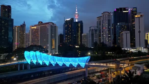 Bukit Bintang Kuala Lumpur Malajzia Dec 2022 Légi Mozgás Saloma — Stock videók