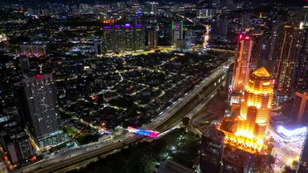 Bukit Bintang Kuala Lumpur Malajsie Prosinec 2022 Letecký Pohled Most — Stock video