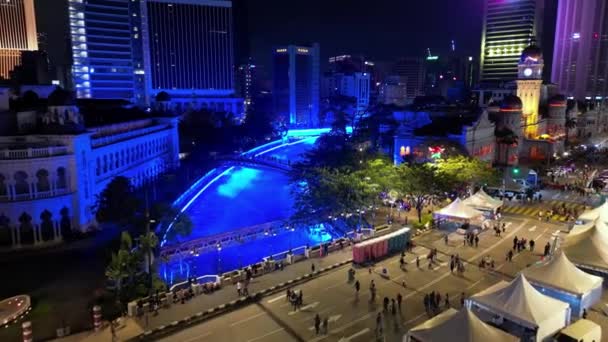 Bukit Bintang Kuala Lumpur Malajzia Dec 2022 Légi Mozgás Kék — Stock videók