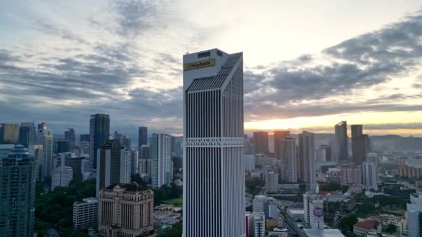 Bukit Bintang Kuala Lumpur Malajsie Prosinec 2022 Drone View Tracking — Stock video
