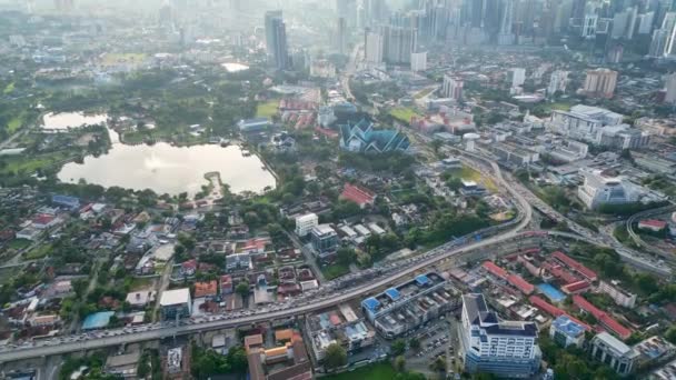 Sentul Kuala Lumpur Malaysia December 2022 Aerial View Car Traffic — 图库视频影像