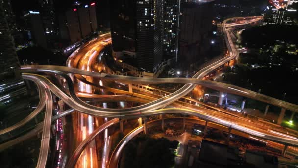 Damansara Selangor Malesia Nov 2022 Traffico Notturno Interscambio Autostradale Più — Video Stock