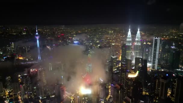 Bukit Bintang Kuala Lumpur Malaysia Nov 2022 Drone Menembak Klcc — Stok Video