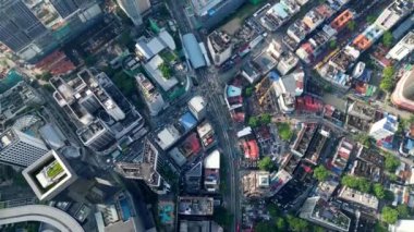 Bukit Bintang, Kuala Lumpur, Malezya - 30 Kasım 2022: Sabah Jalan Sultan İsmail 'in hava görüntüsü