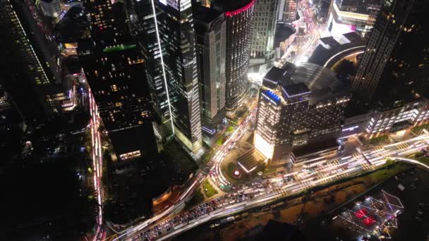 Bukit Bintang Kuala Lumpur Malaysia Nov 2022 Aerial View Night — Stock Video