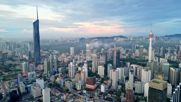 Bukit Bintang Kuala Lumpur Malaysia Dec 2022 Aerial View Pnb — Stock Video