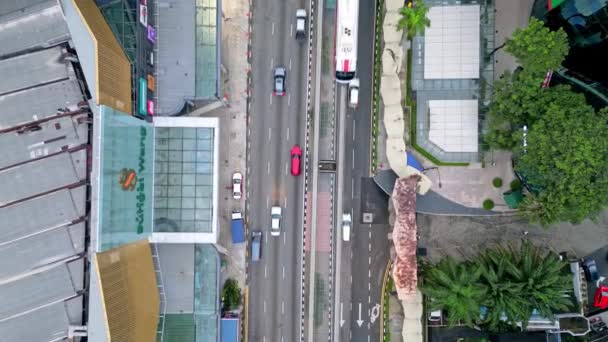 Bukit Bintang Kuala Lumpur Malajzia Dec 2022 Légi Felülnézet Egysínű — Stock videók