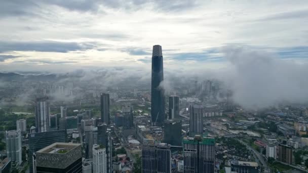 Bukit Bintang Kuala Lumpur Malajsie Prosinec 2022 Letecký Pohled Budova — Stock video
