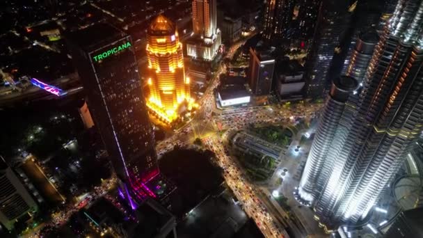 Bukit Bintang Kuala Lumpur Malaysia Dec 2022 Aerial View Look — 비디오