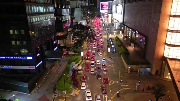 Bukit Bintang Kuala Lumpur Malaysia Desember 2022 Lalu Lintas Mobil — Stok Video