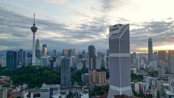 Bukit Bintang Kuala Lumpur Malajzia December 2022 Légi Kilátás Maybank — Stock videók