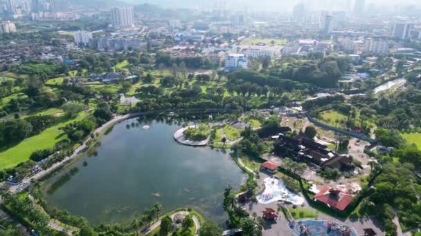 Titiwangsa Kuala Lumpur Malaysia December 2022 Aerial View Green Landscape — 图库视频影像