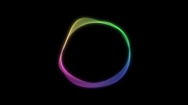 Colorful gradient ellipse turbulent displace animation. Beauty 2D computer rendering