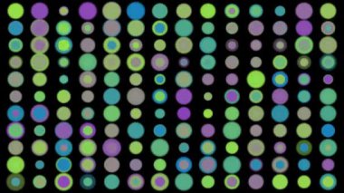 Circle dot transition color animation background. Beauty 2D computer rendering