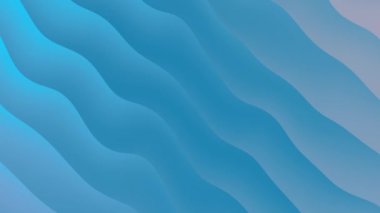 Blue white wavy twirl gradient pattern animation background. Beauty 2D computer rendering