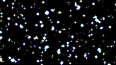 Colorful twinkle star blinking animation background. 2D computer rendering motion graphic