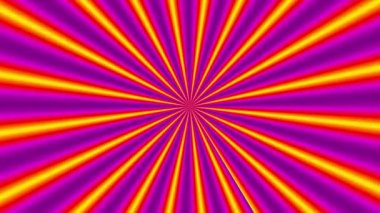 Colorful radial linear transition color animation from center. 2D computer rendering motion graphic