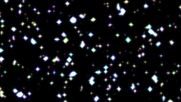 Colorful Twinkle Star Blinking Animation Background Computer Rendering Motion Graphic — Wideo stockowe