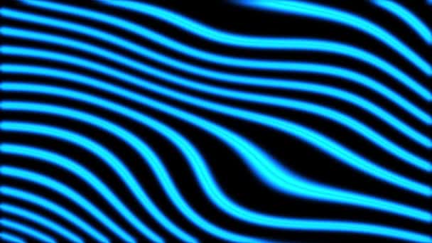 Blue Glow Strip Motion Effect Animation Computer Rendering Motion Graphic — Stockvideo