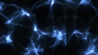 Blue caustic glow smoke motion abstract background. 2D computer rendering motion graphic