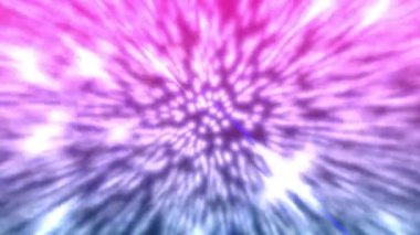 Fast motion star animation in purple blue background. Computer 2D render graphic
