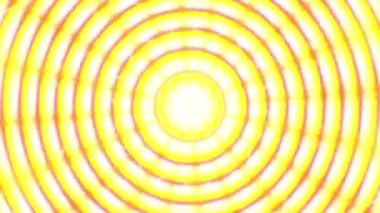 Yellow glow mirror pattern moire animation pattern. Computer 2D render graphic