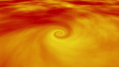 Swirl sun orange yellow animation background. Computer 2D render graphic