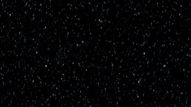 Мерцающая Анимация Звезды Эффекте Тёмного Неба Компьютерная Рендеринг Движения Графики — стоковое видео