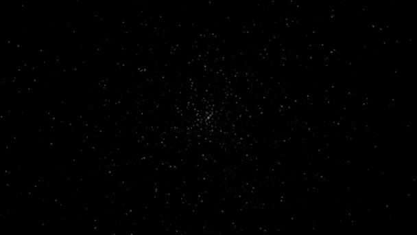 Star Field Burst Center Animation Dark Background Computer Render Graphic — Video Stock